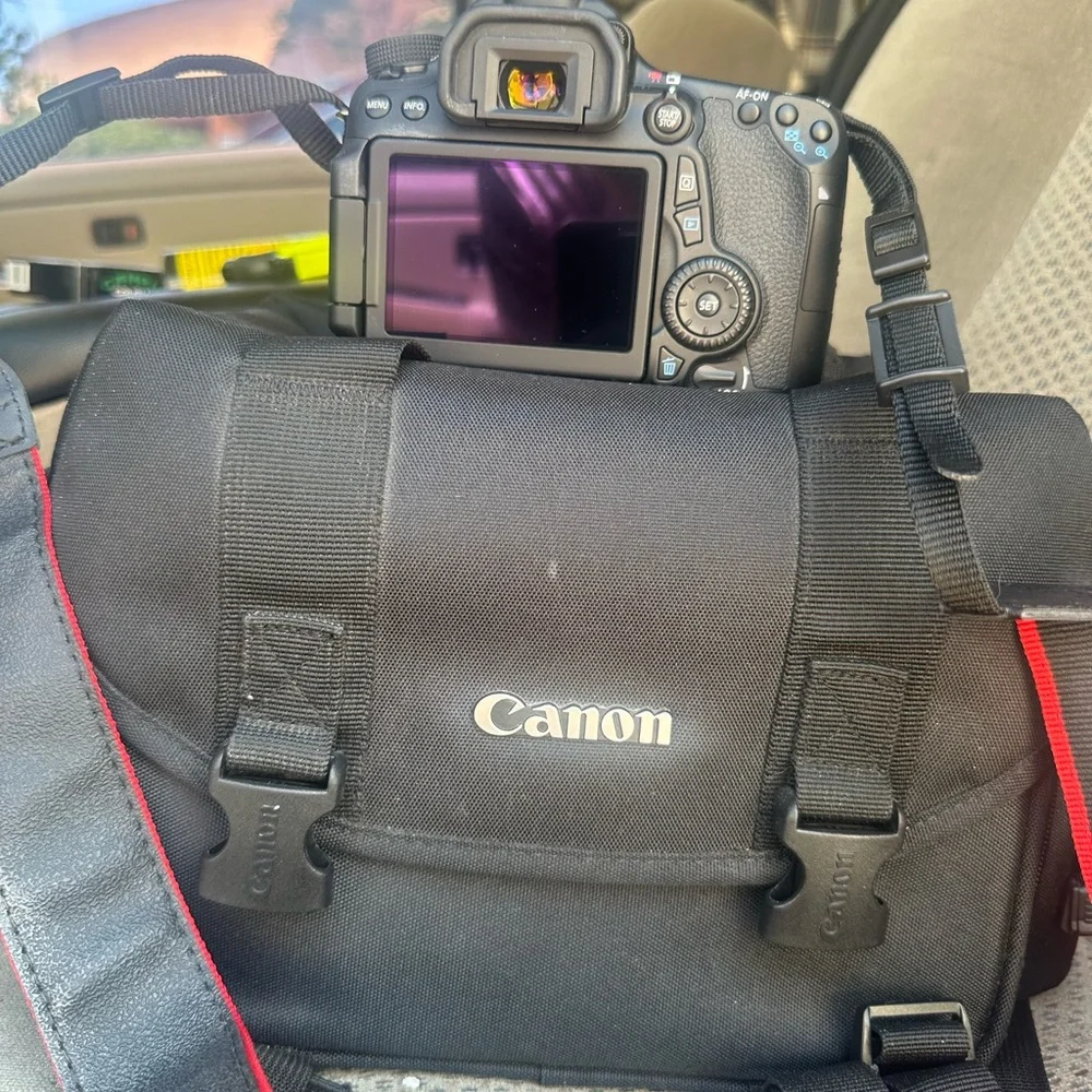 Canon Black Digital Camera with EFS 18-135mm Lens